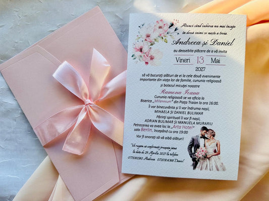 Invitatie nunta si botez cod 1849