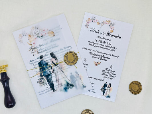 Invitatie nunta miri cod 11540