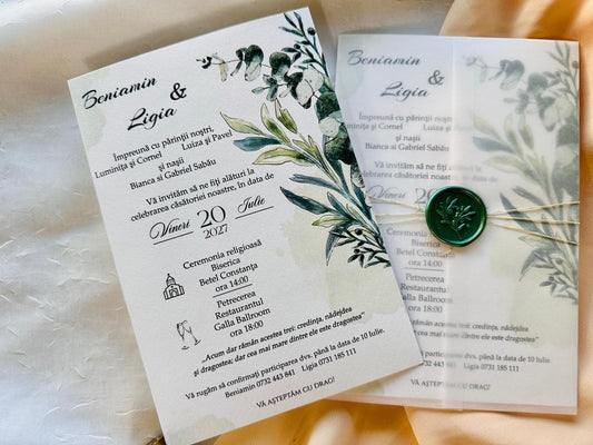 Invitatie nunta cu calc cod 1798