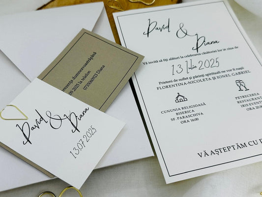 Invitatie Ivory and simple 11448