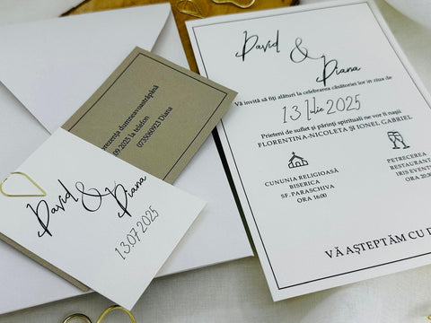 Invitatie Ivory and simple 11448