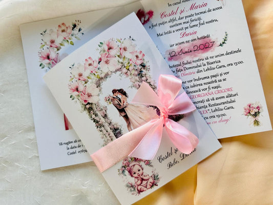 Invitatie nunta si botez cod 1404A