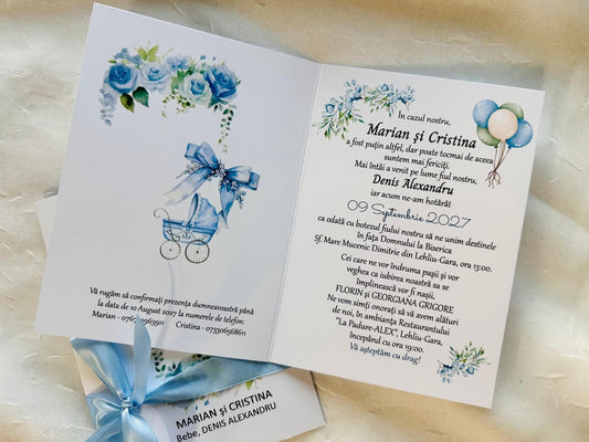 Invitatie nunta si botez cod 1842A