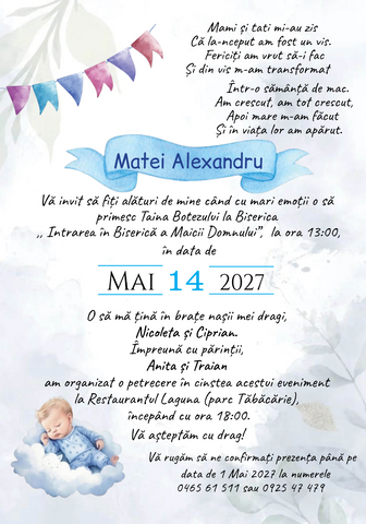 Invitatie digitala botez IB13