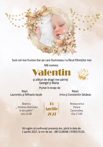 Invitatie digitala botez IB12
