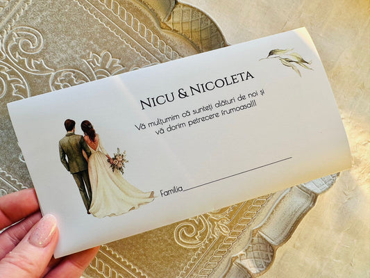 Plic bani nunta cod 607