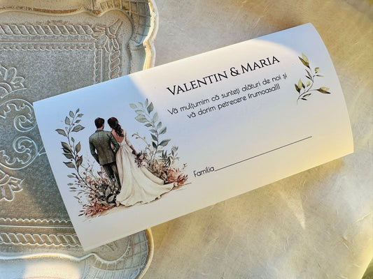 Plic bani nunta cod 608