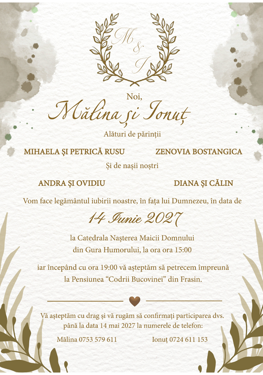 Invitatie digitala IN106