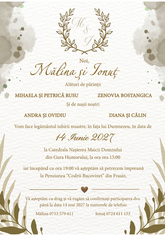 Invitatie digitala IN106