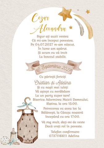 Invitatie digitala botez IB5