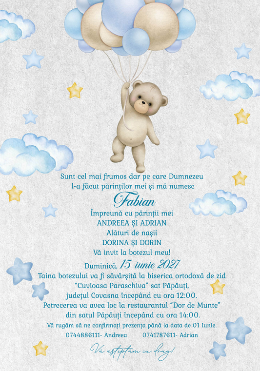 Invitatie digitala botez IB1