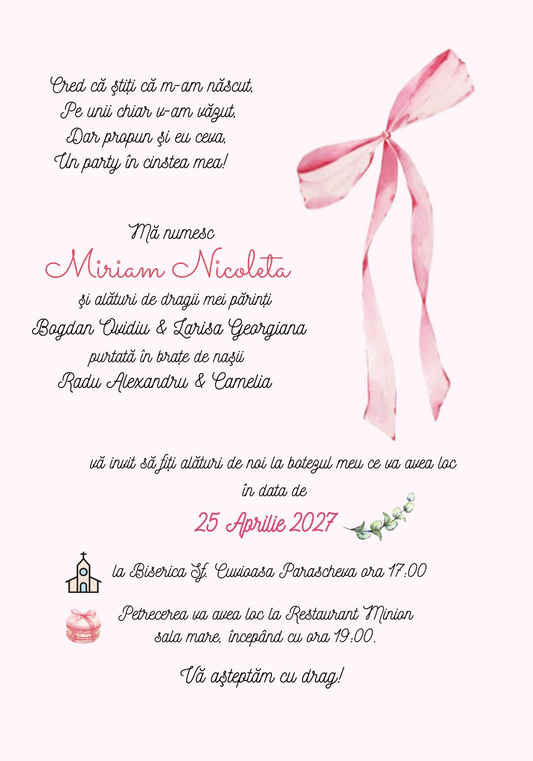 Invitatie digitala botez IB2