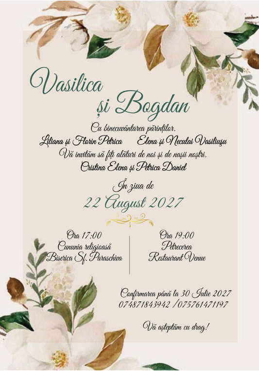 Invitatie digitala cod IN115
