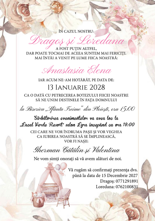 Invitatie digitala nunta si botez  IN130