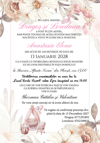 Invitatie digitala nunta si botez  IN130