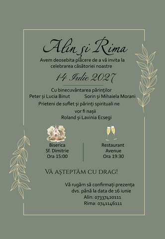Invitatie digitala IN137