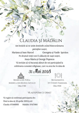 Invitatie digitala /electronica IN123